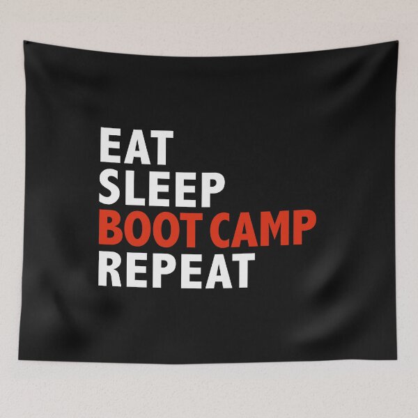Item preview, Eat Sleep Bootcamp Repeat Fitness Workout designed and sold by losttribe.