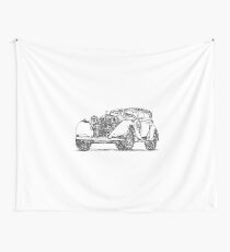 retro auto car Wall Tapestry