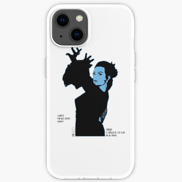 Lola Flores Silueta Azul Funda blanda para iPhone