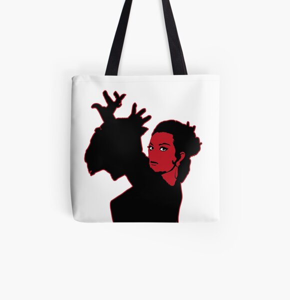 Lola Flores Silueta Roja Bolsa estampada de tela
