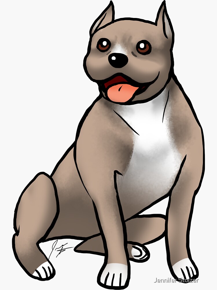 American Staffordshire Terrier - Brown and White by jameson9101322