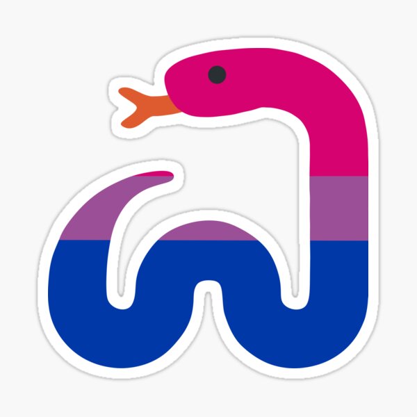 Aperçu de l'œuvre Emoji Twitter Bi Snake créée et vendue par guavaowl.