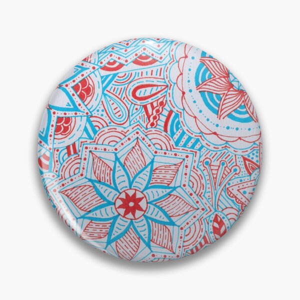 Item preview, Orange & Light Blue Mandala Improvisation designed and sold by MarisaGoncalves.