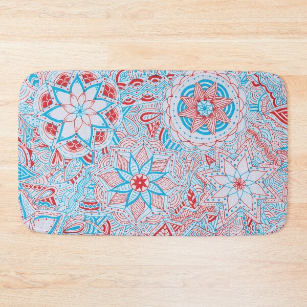 Item preview, Orange & Light Blue Mandala Improvisation designed and sold by MarisaGoncalves.