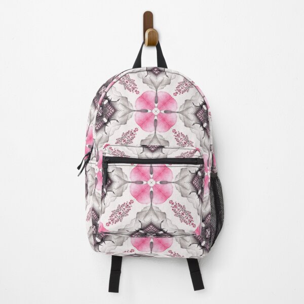 Item preview, Abstract black red white geometric kaleidoscope pattern designed and sold by MindMirror.