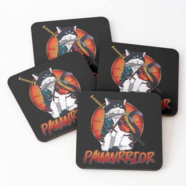 Item preview, Pawwrrior - Samurai Cat - Warrior designed and sold by anziehend.