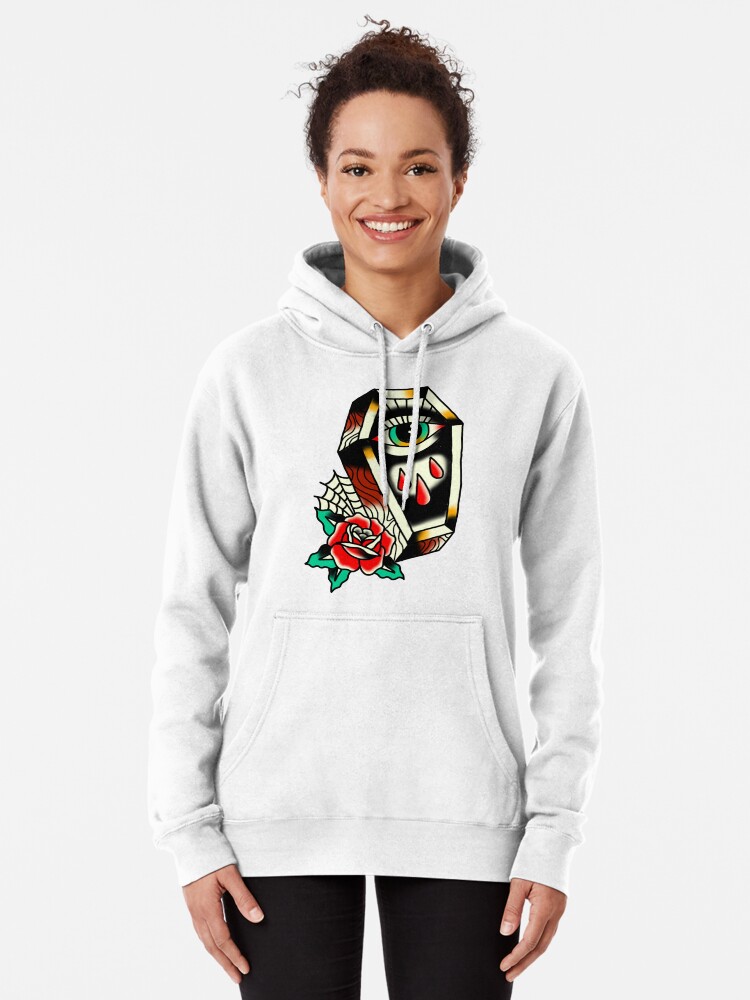 Amazon.com: Santa Muerte Old School Neo Traditional Tattoo Design Pullover  Hoodie : Clothing, Shoes & Jewelry