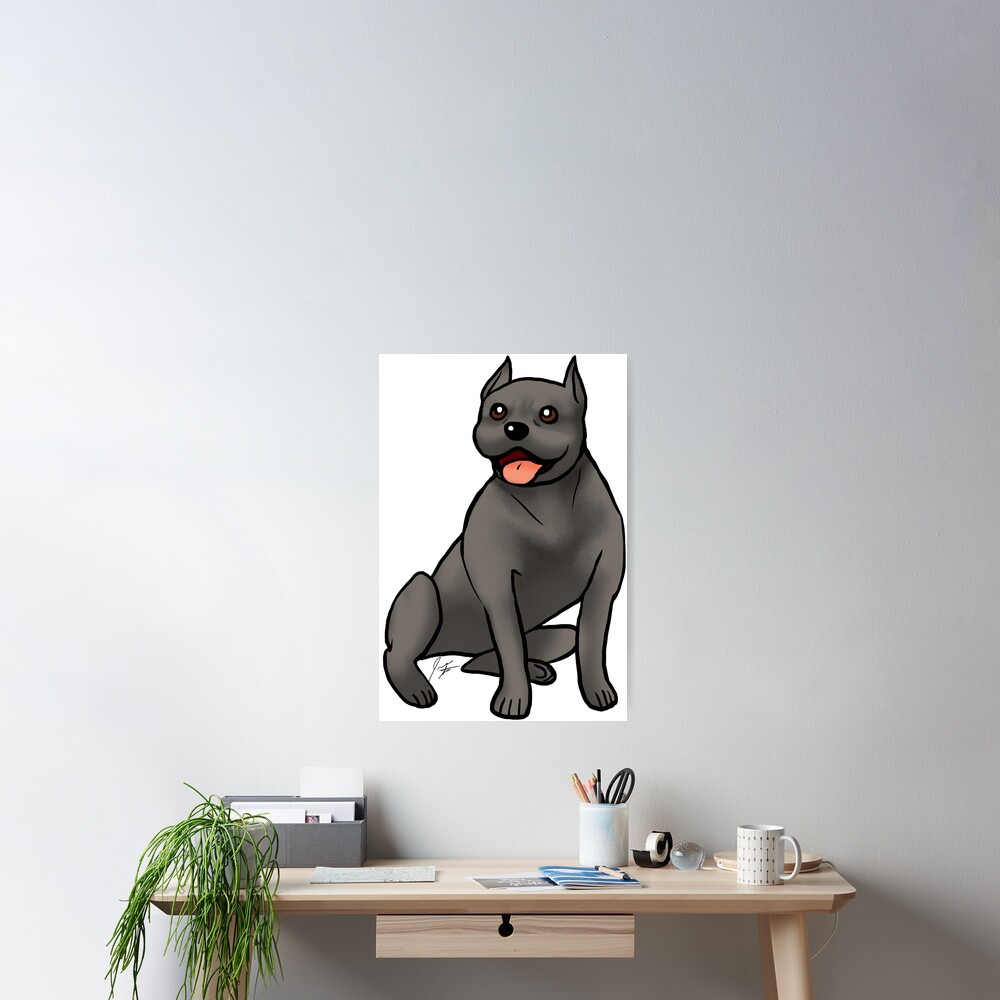 American Staffordshire Terrier - Black Poster