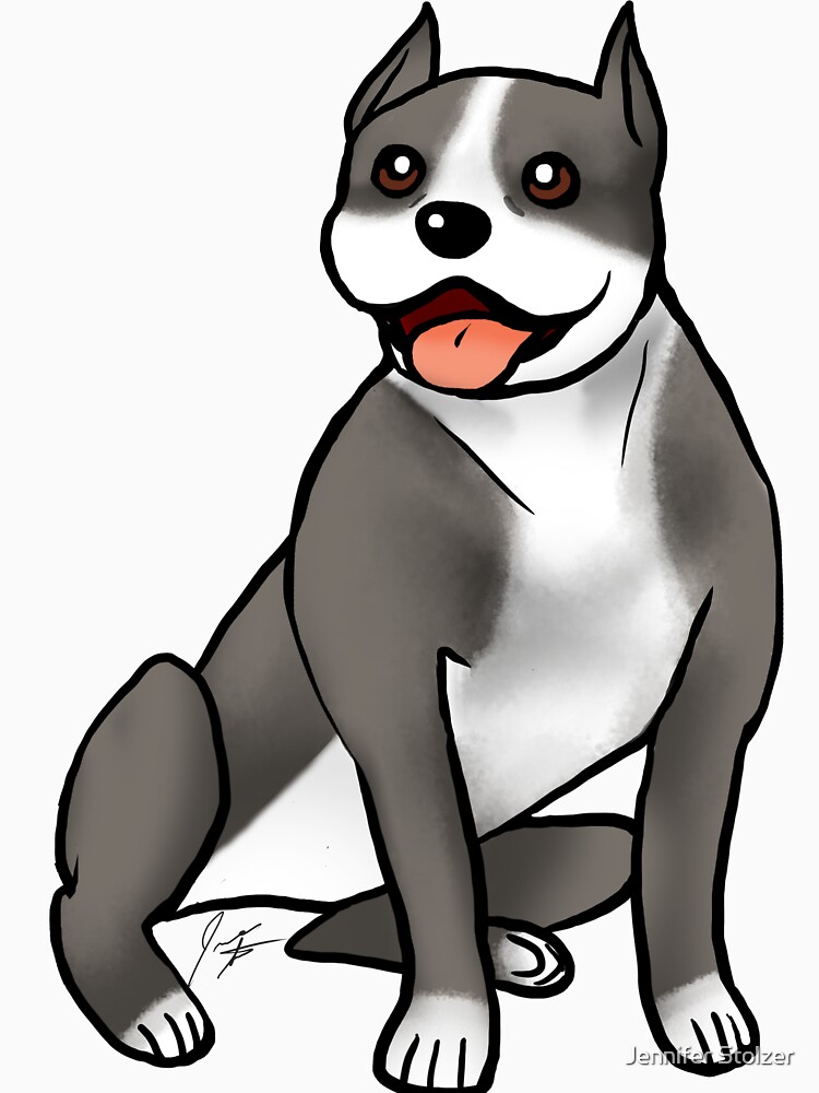 American Staffordshire Terrier - Black and White by jameson9101322