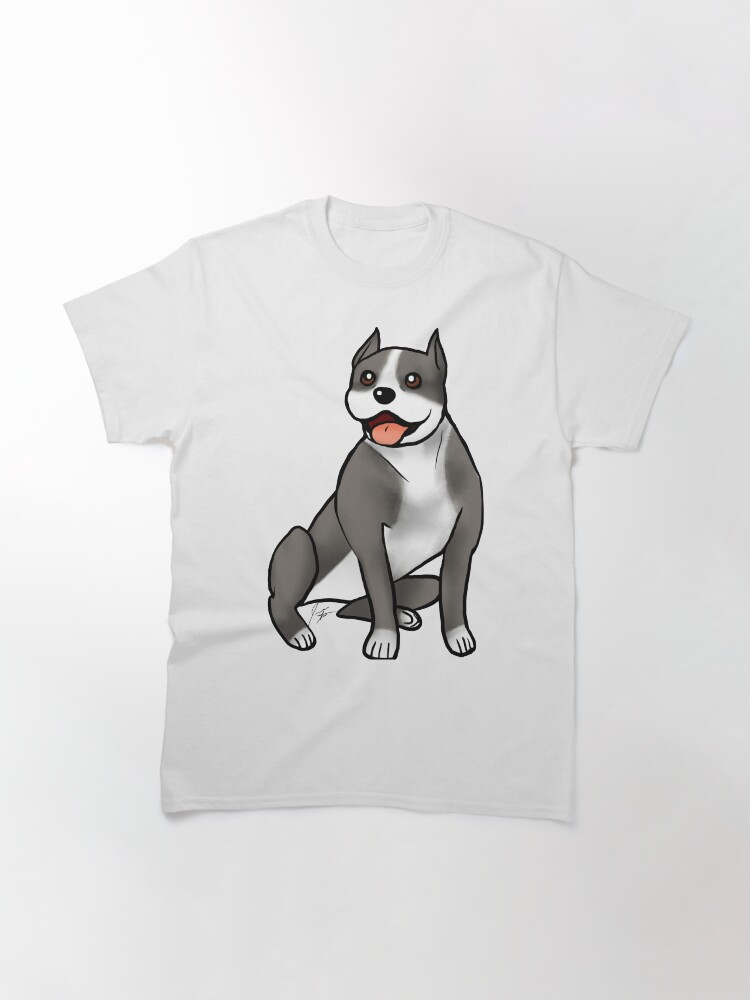 Alternate view of American Staffordshire Terrier - Black and White Classic T-Shirt