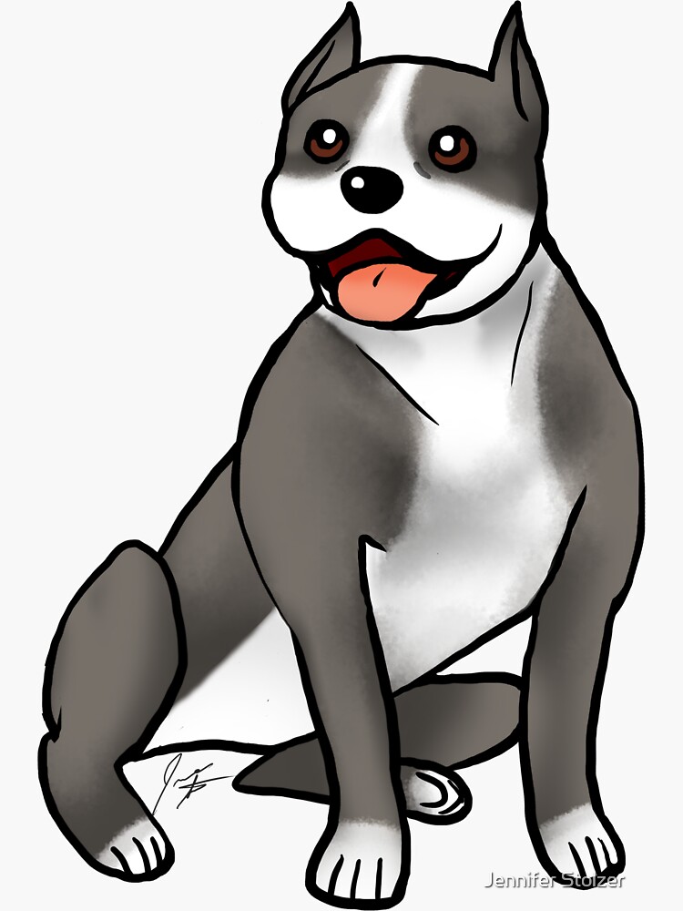 American Staffordshire Terrier - Black and White by jameson9101322