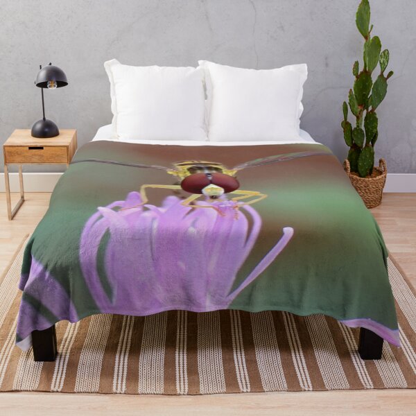 Item preview, Hoverfly on Thistle Flower designed and sold by mark-bugs-org.