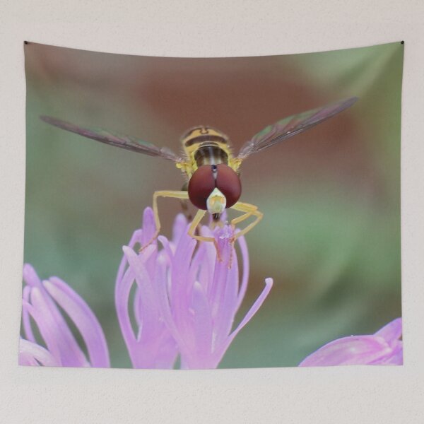 Item preview, Hoverfly on Thistle Flower designed and sold by mark-bugs-org.