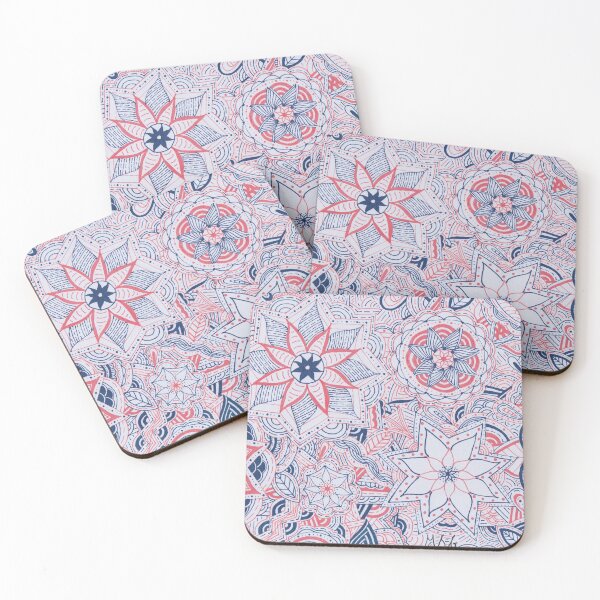 Item preview, Peach & Navy Mandala Improvisation designed and sold by MarisaGoncalves.