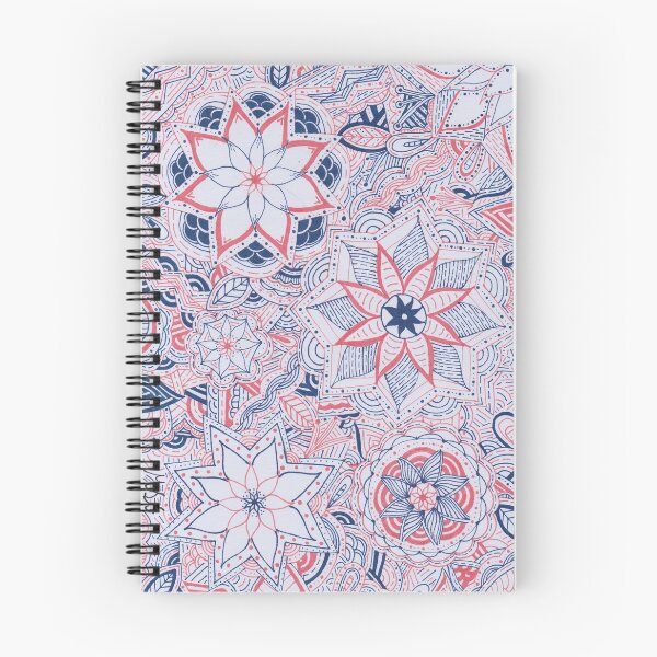 Item preview, Peach & Navy Mandala Improvisation designed and sold by MarisaGoncalves.