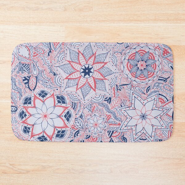 Item preview, Peach & Navy Mandala Improvisation designed and sold by MarisaGoncalves.