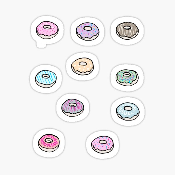 donut planner stickers, mini donut stickers, mini donuts, tiny stickers,  laptop stickers, mini sticker pack, coffee stickers, cute donuts