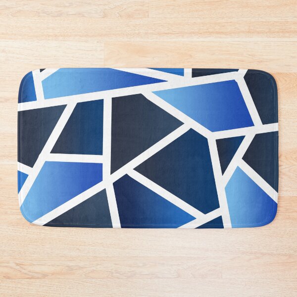 Item preview, Blue block geometry print designed and sold by Gingerbred.