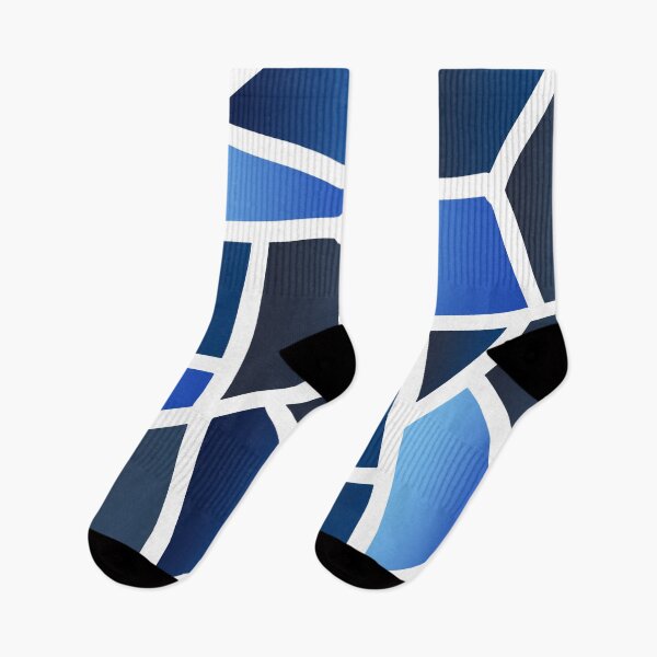 Item preview, Blue block geometry print designed and sold by Gingerbred.