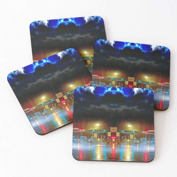 Item preview, highway tolls at night in the rain surreal  designed and sold by Flavio Vieri.