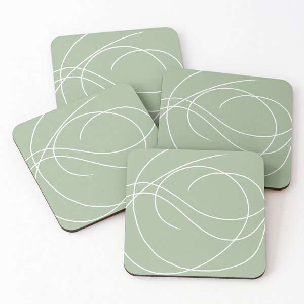 Item preview, Sage green & white swirls designed and sold by HTPOP.