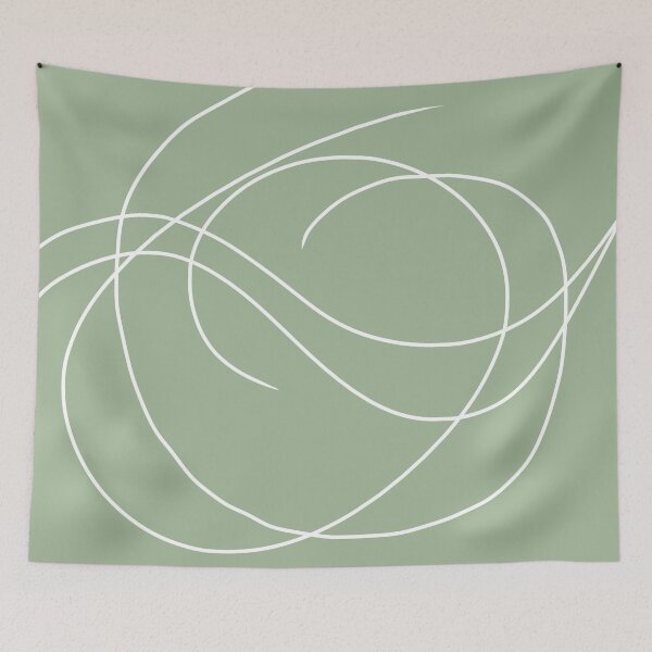 Item preview, Sage green & white swirls designed and sold by HTPOP.
