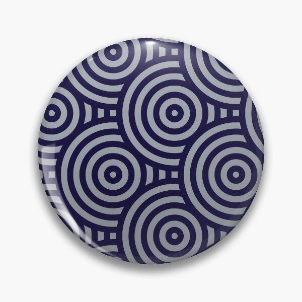 Item preview, Navy Grey Tint Circular Geometric Pattern designed and sold by NVDesigns.