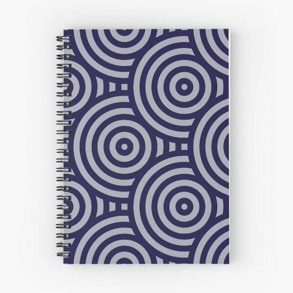 Item preview, Navy Grey Tint Circular Geometric Pattern designed and sold by NVDesigns.