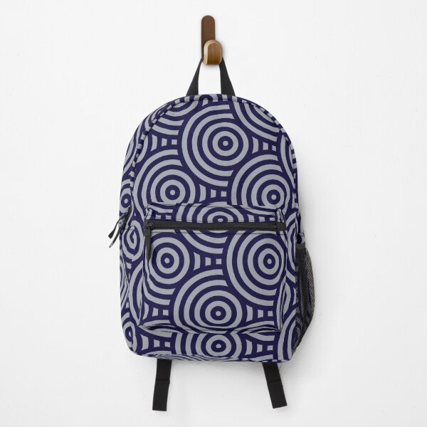 Item preview, Navy Grey Tint Circular Geometric Pattern designed and sold by NVDesigns.