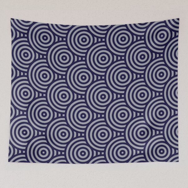 Item preview, Navy Grey Tint Circular Geometric Pattern designed and sold by NVDesigns.