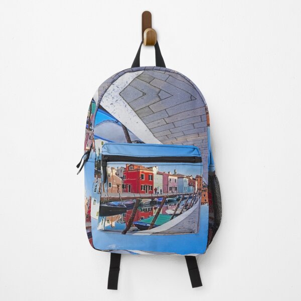 Item preview, burano  Venice in Italy buildings boats reflection colors designed and sold by Flavio Vieri.
