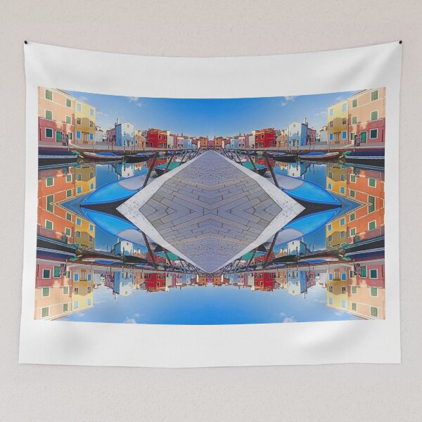 Item preview, burano  Venice in Italy buildings boats reflection colors designed and sold by Flavio Vieri.