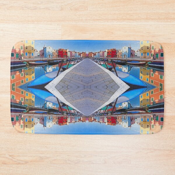 Item preview, burano  Venice in Italy buildings boats reflection colors designed and sold by Flavio Vieri.