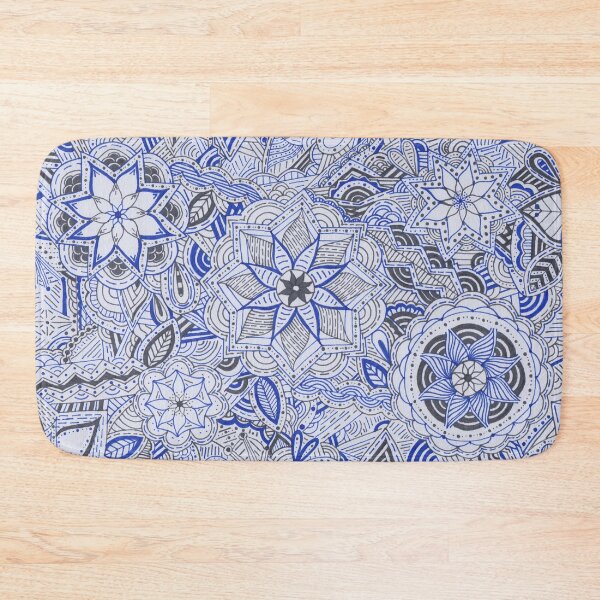 Item preview, Royal Blue & Dark Grey Mandala Improvisation designed and sold by MarisaGoncalves.