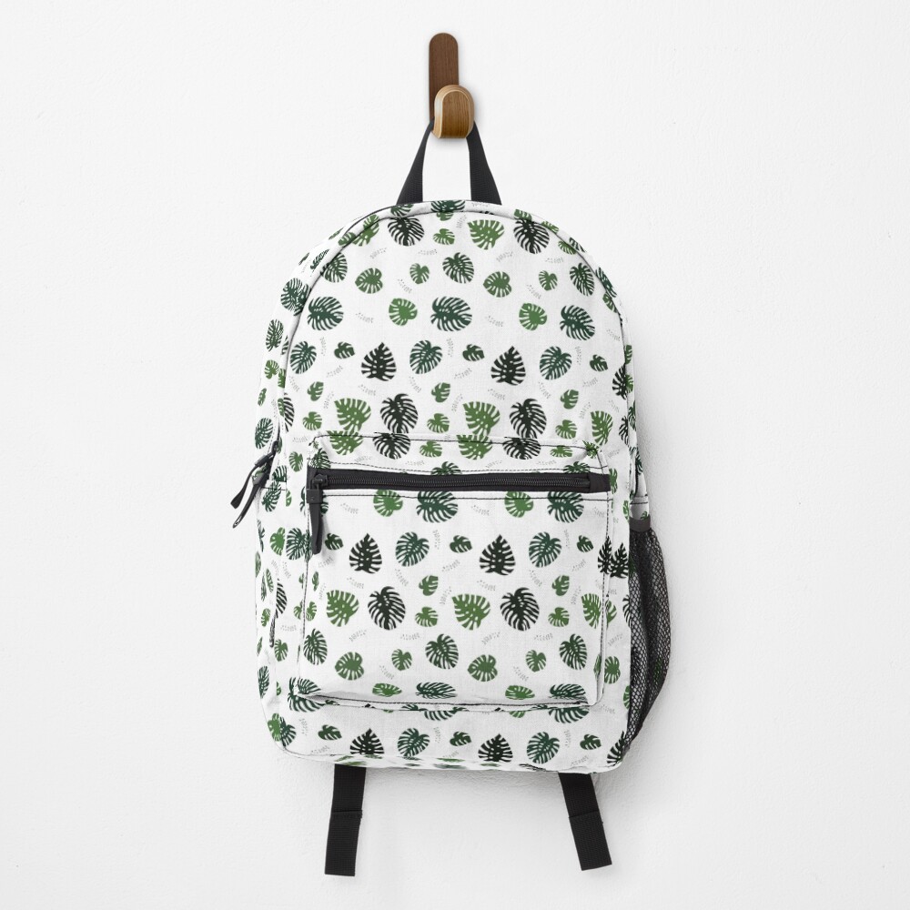 monstera leaf backpack