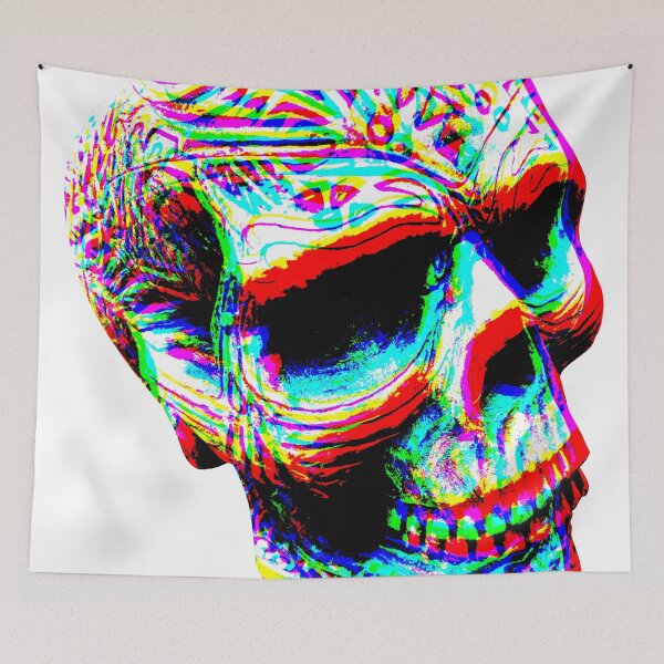 Item preview, Trippy Skull Art designed and sold by primawm.