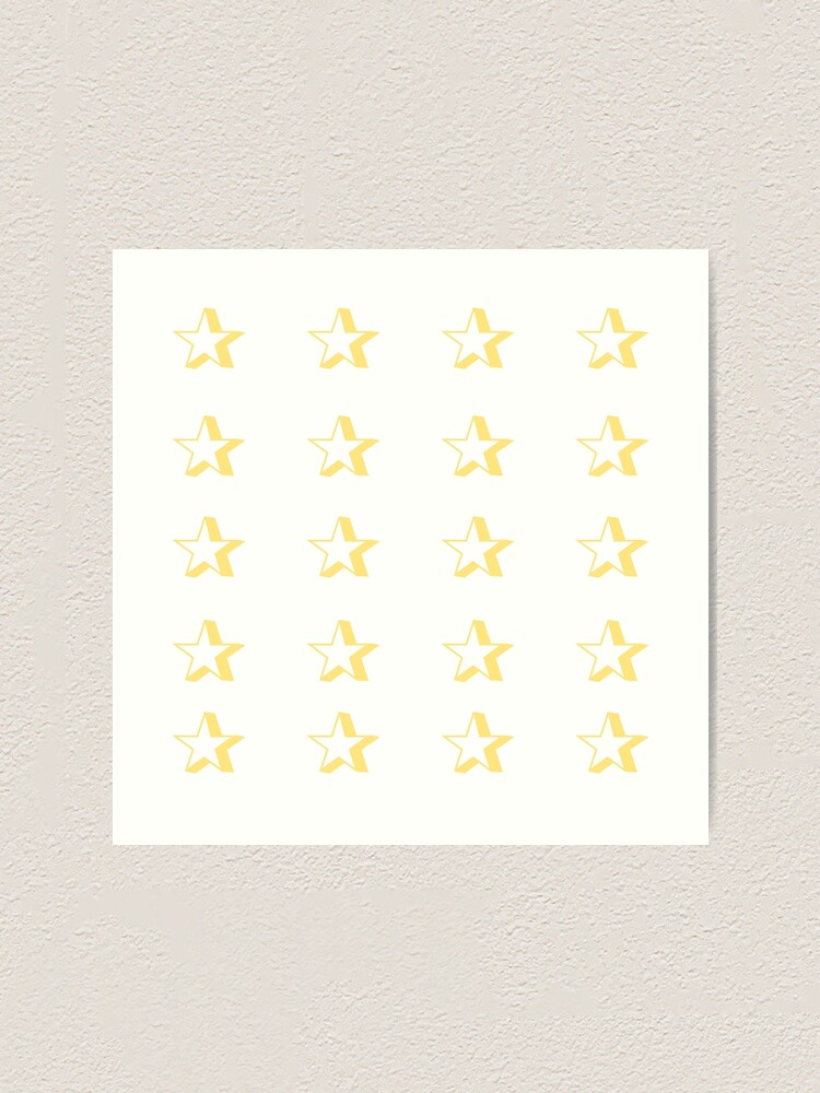 Yellow Stars Sticker Pack Art Print For Sale By Stickersbyang Redbubble