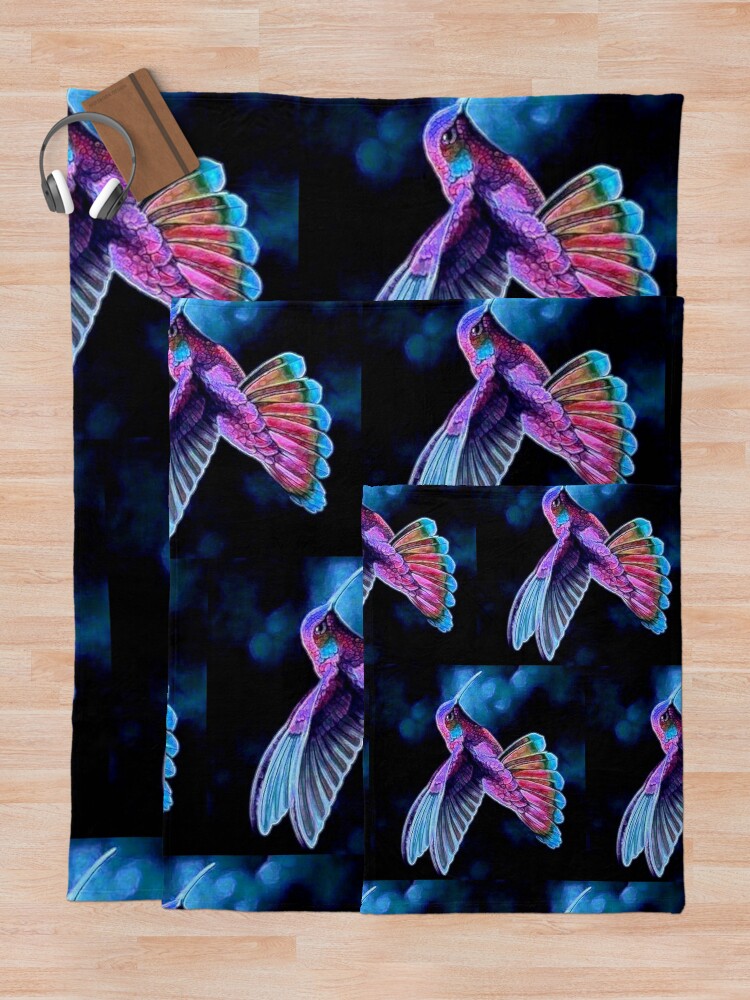 Alternate view of HUMMINGBIRD Throw Blanket