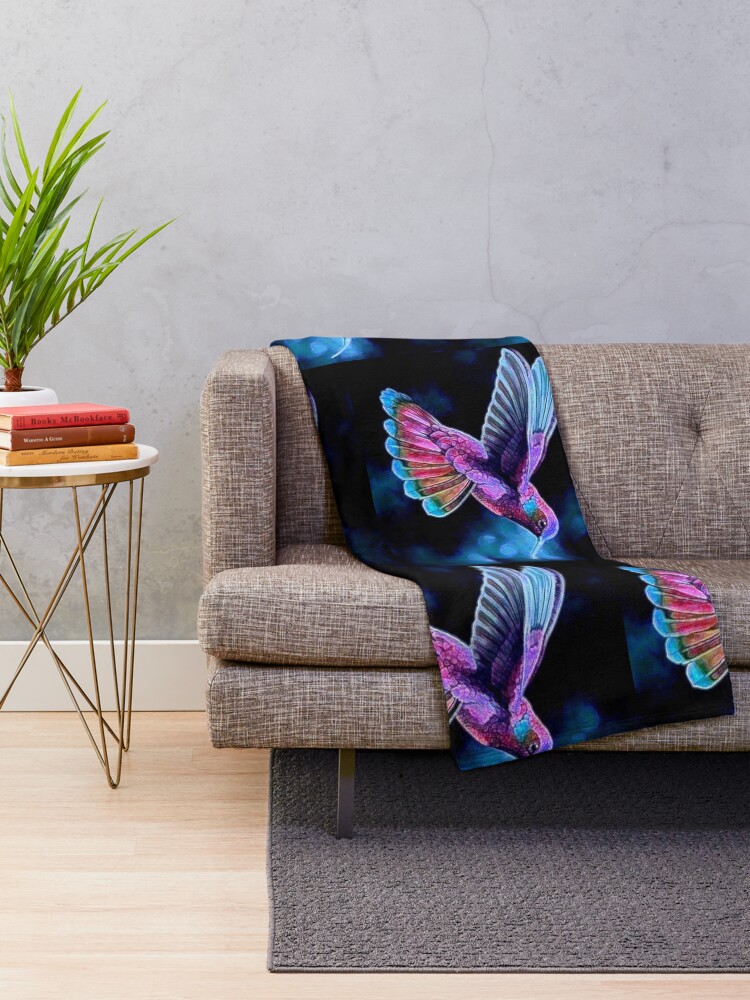 Alternate view of HUMMINGBIRD Throw Blanket