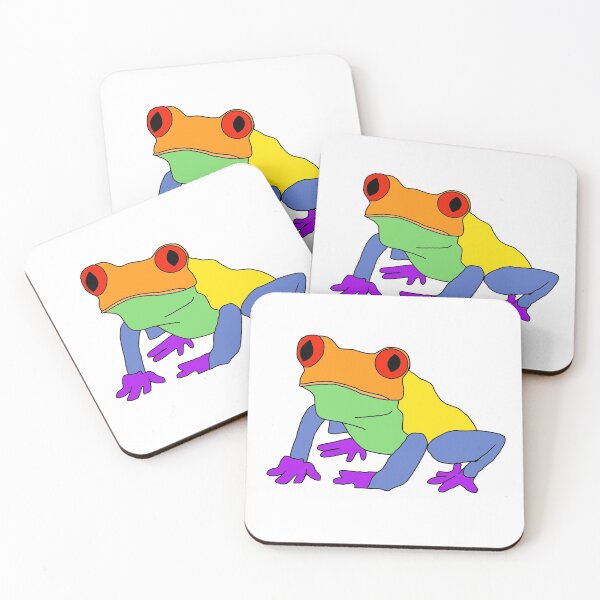 Item preview, rainbow pride frog designed and sold by maggiebubble.