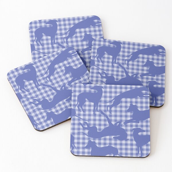 Item preview, Gingham Greyhounds in Blue designed and sold by GreytGraphicals.