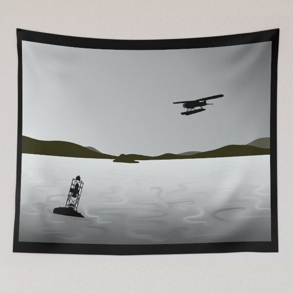 Item preview, Grey landscape plane designed and sold by Krystal  Thomas.