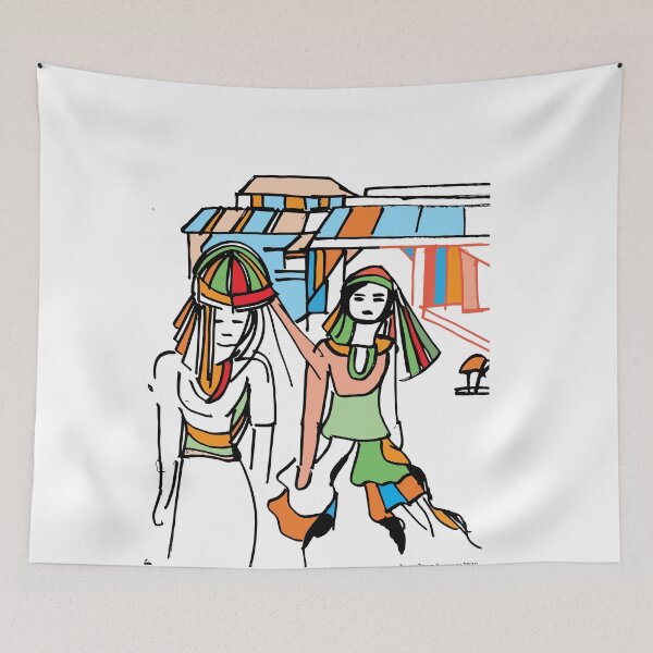 Item preview, Red Hat, Green Hat, TeresaTown at Redbubble 2020 designed and sold by Mark Stansberry.