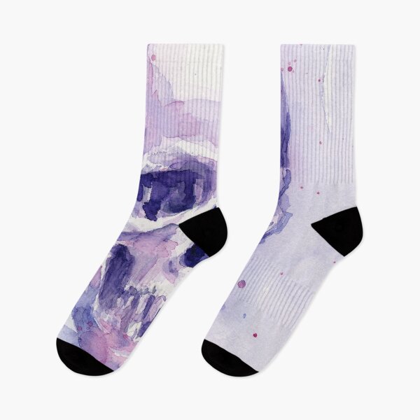 Item preview, Skull Purple Watercolor designed and sold by Olga Shvartsur.