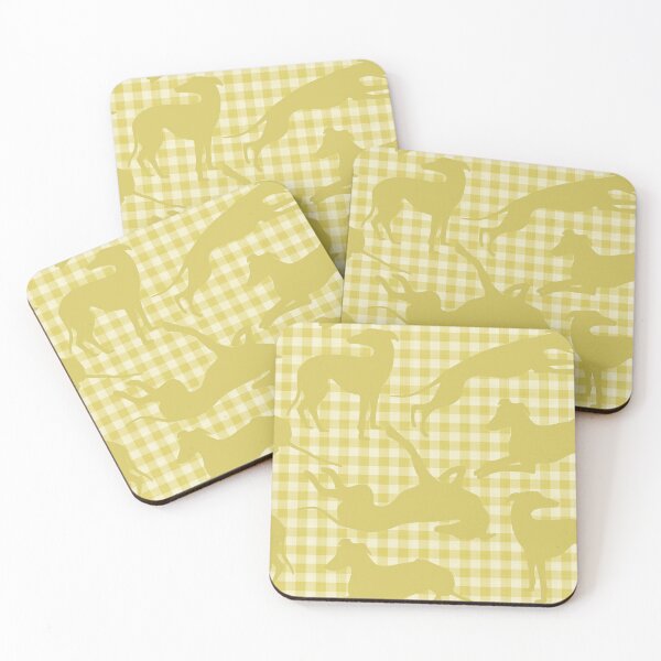 Item preview, Gingham Greyhounds in Yellow designed and sold by GreytGraphicals.