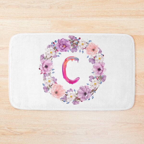 Item preview, Floral Initial Wreath Monogram C designed and sold by bricoartv.