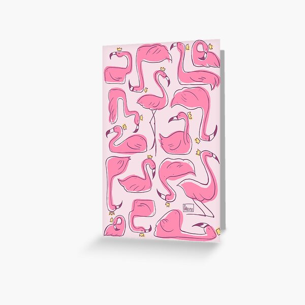 Königlicher Flamingo Grußkarte