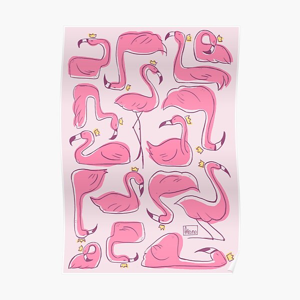 Royal Flamingo Poster