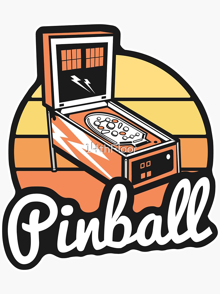 "Pinball Shirt Retro Classic Pinball Gifts For Men Arcade" Sticker for