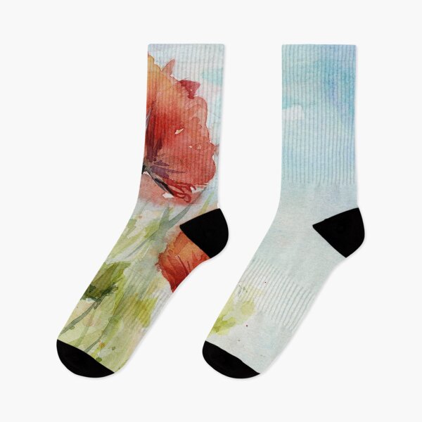 Item preview, Red Poppy Watercolor designed and sold by Olga Shvartsur.